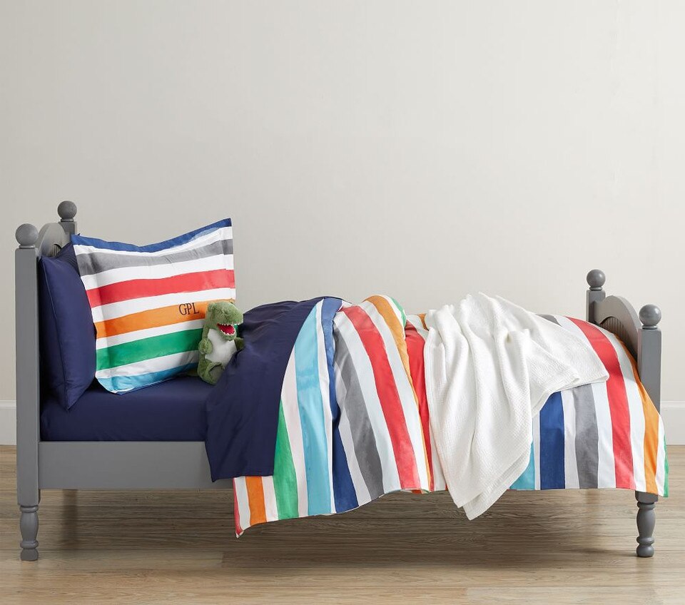 Organic Jordan Stripe Quilt Cover Pottery Barn Kids UK